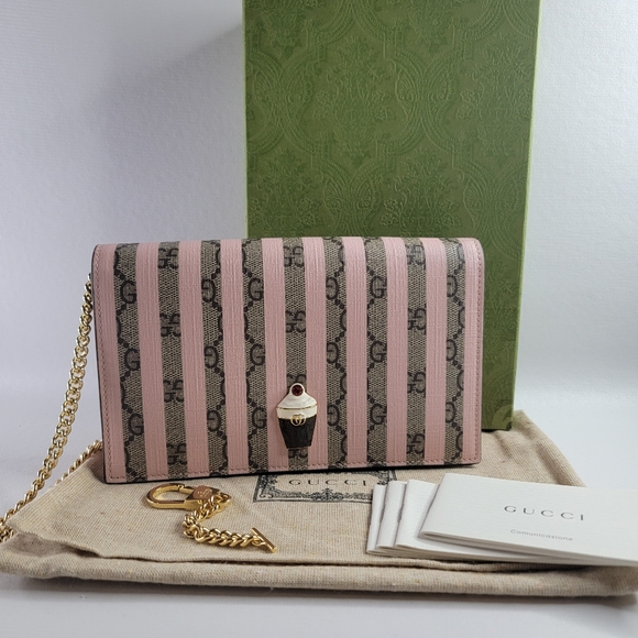 Gucci Handbags - RARE NWOT GUCCI Ice Cream Striped PVC Leather Crossbody Bag